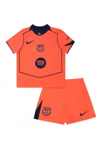 Fotbalové Dres Barcelona Dětské Třetí Oblečení 2025-26 Krátký Rukáv (+ trenýrky)